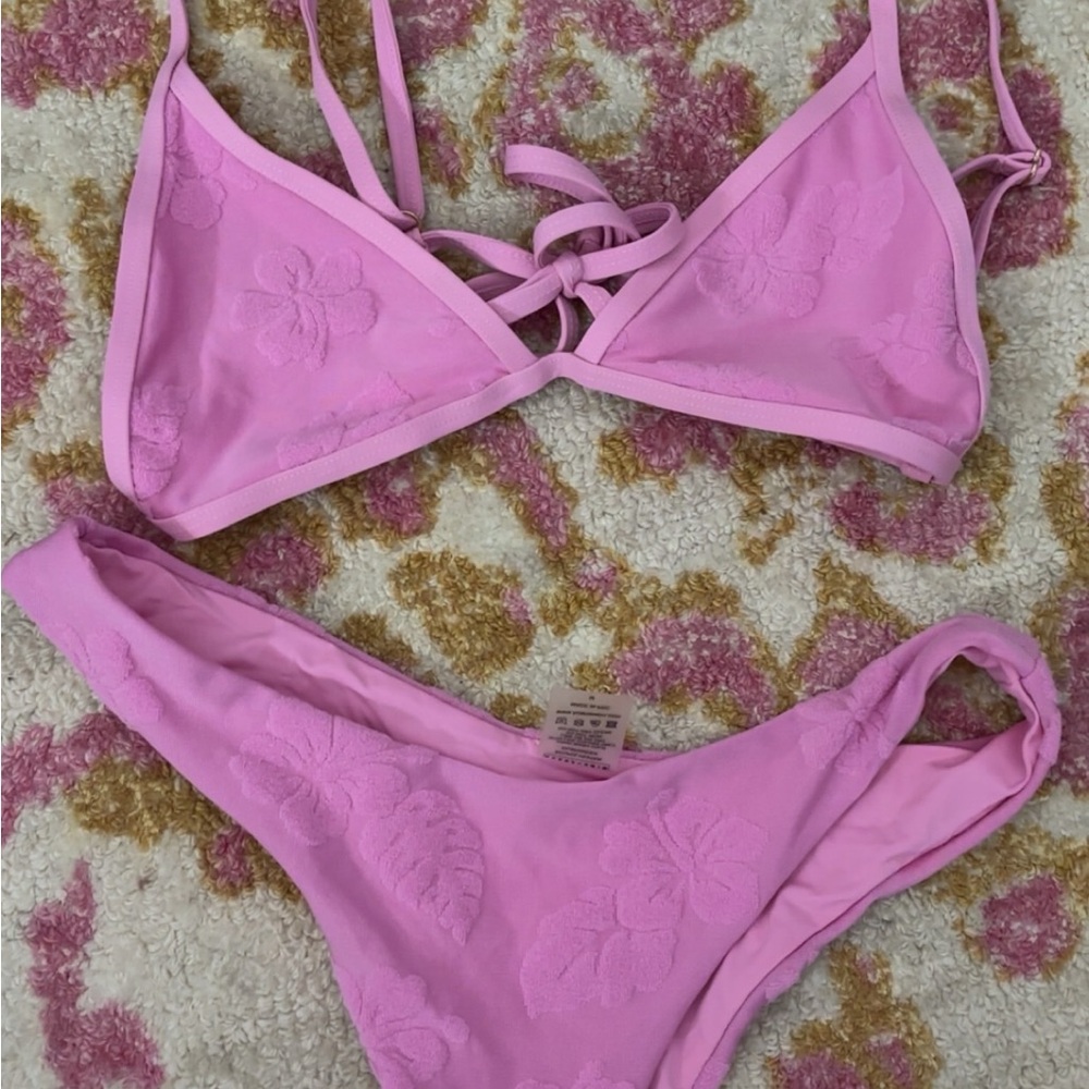 Pink Floral Bikini Set